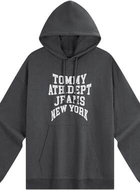 Tommy男装运动学院宽松连帽卫衣