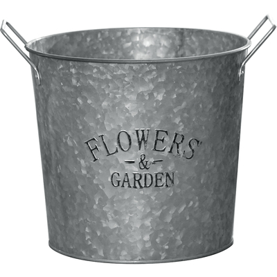 复古铁桶美式做旧花盆铁花瓶装饰