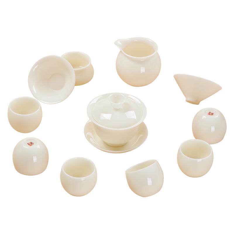 德化传统中国白冰清玉洁功夫茶具