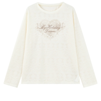 MISSCOCOON可可尼复古印花白T恤