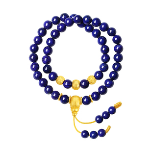 周大生转珠阁星海沧溟青金石手串银S925国风高级感送妈妈生日礼物