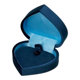 韩国绒爱心形戒指盒对戒盒子圆形首饰盒饰品包装收纳盒七夕礼盒