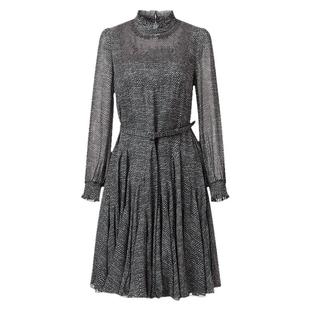 VGRASS维格娜丝秋季12姆米真丝乔其桑蚕丝重工刺绣灵动飘逸连衣裙