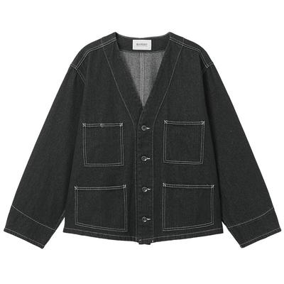 BEAMSBOY无领牛仔夹克时尚日系