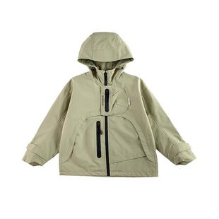半度闲女童春装连帽外套洋气中大童新款春秋款儿童冲锋夹克上衣潮