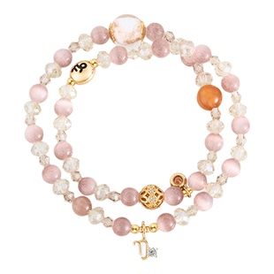 AJIDOU阿吉豆手链女款十二星座叠戴串珠饰品高级感摩羯座水晶手串