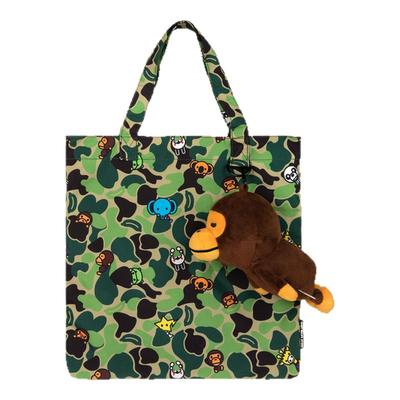 卡通小猴可收纳迷彩环保袋