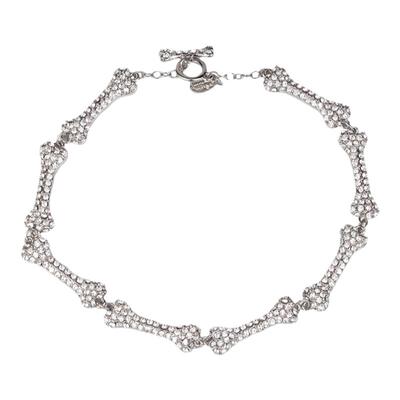 辣妹闪钻骨头项链女夏高级设计感