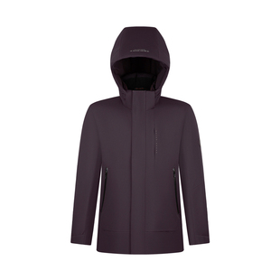 【户外/三防/拒水鸭绒】柒牌可拆卸连帽羽绒服男厚款保暖羽绒外套