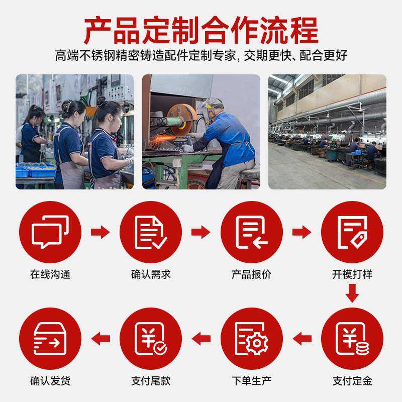 304不锈钢精密铸造316机械加工样铸造定制非标五金铸件零件来图来