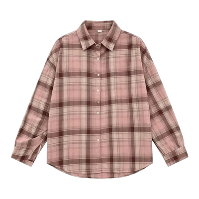 Vintage long sleeved shirt checkered pattern长袖上衣格子衬衫