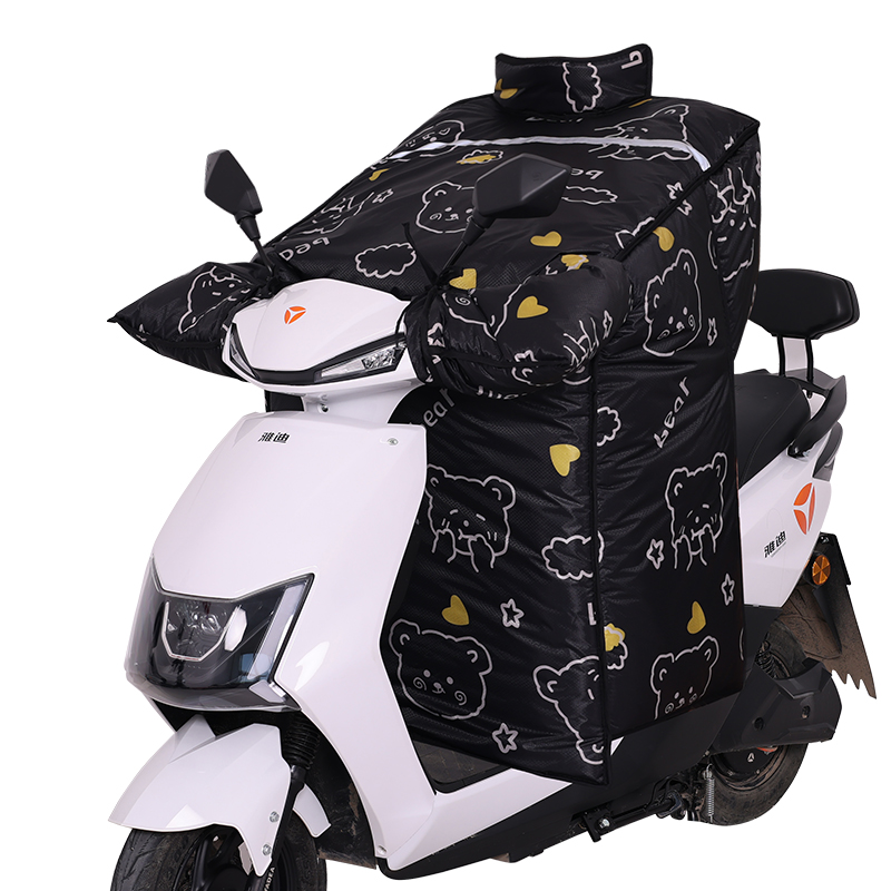 电动车电瓶车挡风被冬季加绒加厚加大冬款摩托车挡风罩防水防寒罩