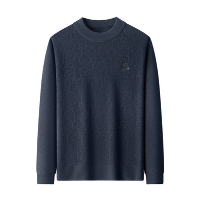 啄木鸟男士半高领加绒毛衣加厚