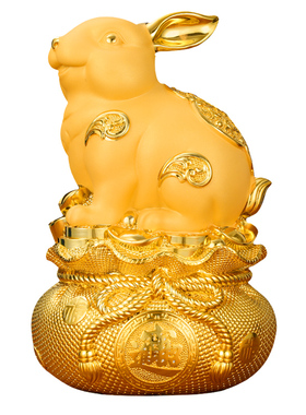 富图招财新中式客厅钱袋储钱罐