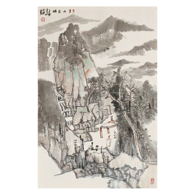 孤品收藏名家手绘清雅山水国画