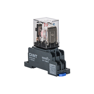 正泰中间继电器220v交流12v小型电磁开关DC24v三相底座直流8 14脚