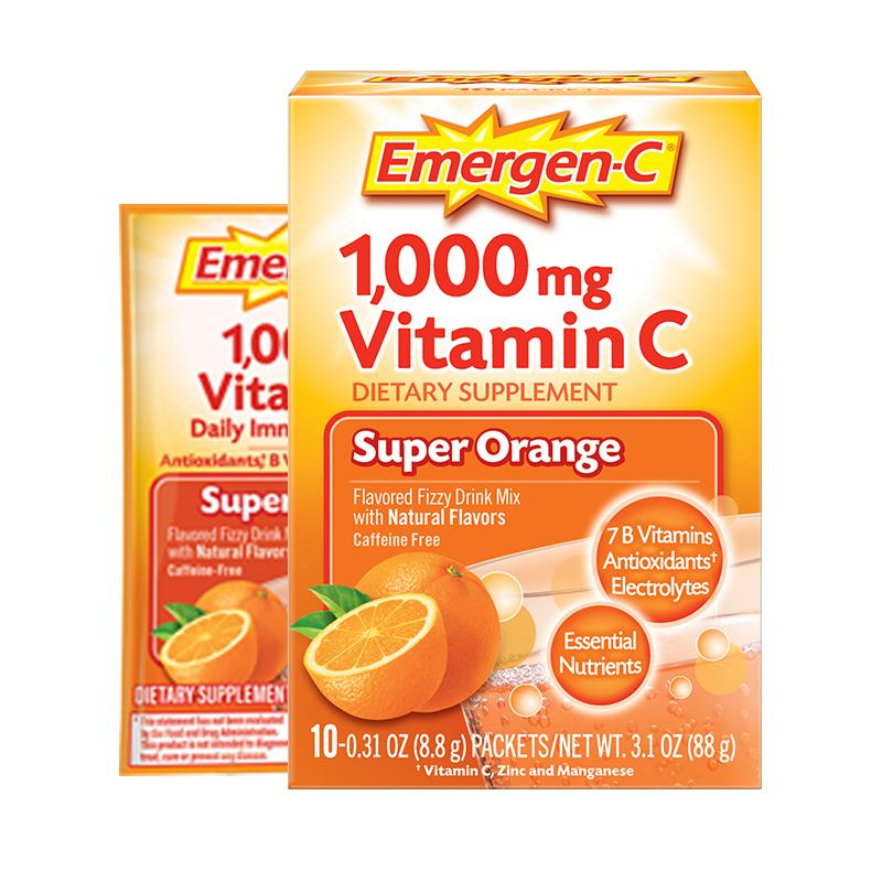 Emergen-C益满喜美国进口维生素EMC泡腾粉VC冲饮剂复合营养维他命