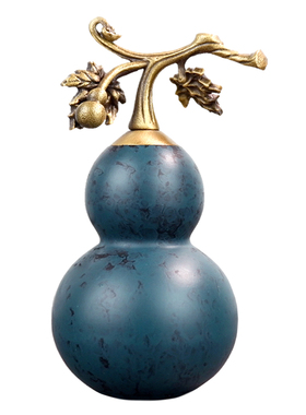 黄铜葫芦铜摆件工艺品藤枝创意葫芦开口开盖空心装饰客厅开业送礼