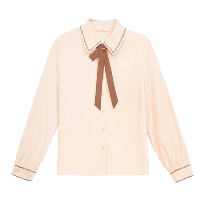 紫涵森系长袖衬衫亲肤