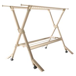 铝合金折叠晾衣架落地式伸缩家用晒衣架阳台室外防风挂衣架凉衣杆