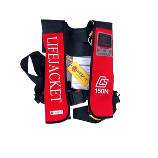 自动充气救生衣大人大浮力漂流便携式船用气胀式救生衣自动充气式