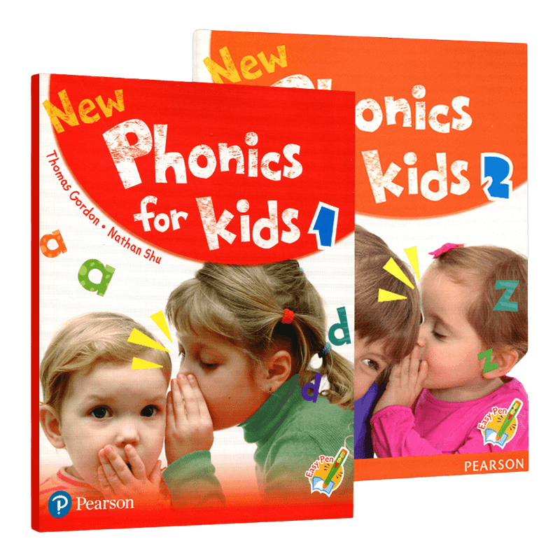 香港朗文幼儿英语自然拼读教材2册 New Phonics for kids 1-2级别 英文原版 学生用书 培生分级阅读亲子幼儿小班教材 英文版书籍