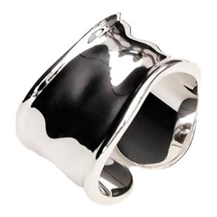 不规则宽面开口戒指女小众设计轻奢高级感指环气质百搭简约食指戒