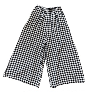 儿童薄款阔腿防蚊裤女童棉绸裤子亲子装山本裤男童直筒长裤夏季款