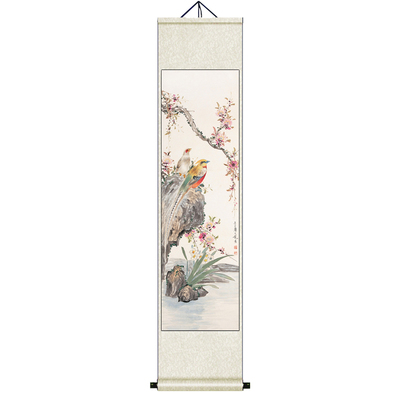 水墨梅兰竹菊四条屏花鸟挂画中式客厅沙发背景墙四联装饰国画喷绘