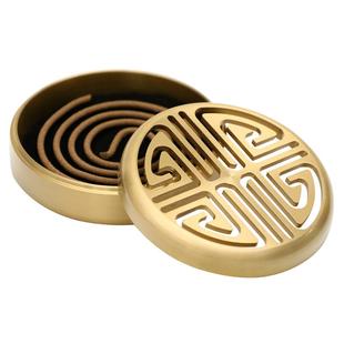 宽和香炉纯黄铜小号迷你手炉家用室内香篆炉茶道盘香炉香道香篆炉