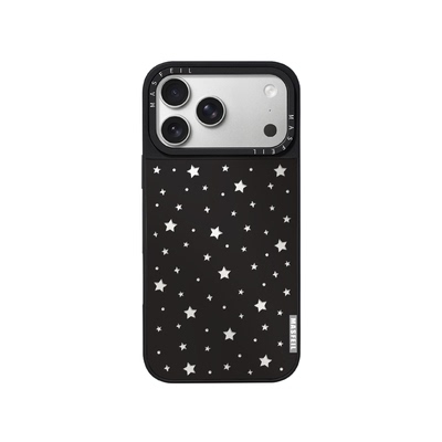MASFEIL× 黑夜星语适用iPhone17Promax手机壳新款ip15磁吸带支架苹果16Pro套Jo5镜面网红的高级感13pm全包14