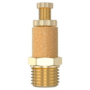 气动电磁阀铜消声器平头/长头消音器BSL-01/02/03/04/06降噪静音