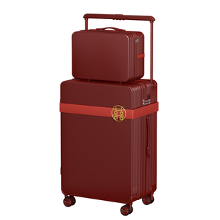 红色行李箱结婚陪嫁2025新款拉杆箱旅行箱20寸可登机新娘嫁妆箱