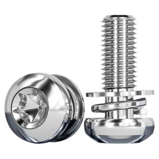 304不锈钢圆头盘头梅花三组合螺丝带平弹垫片螺钉螺栓MM3M4M5M6M8