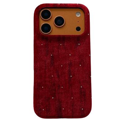 带钻绒布适用苹果手机壳