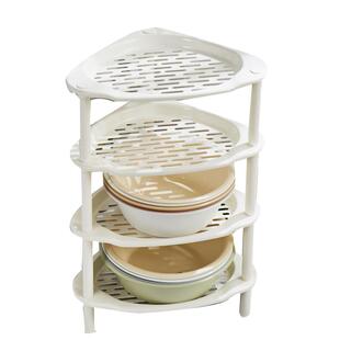 浴室塑料防水洗脸盆架阳台落地式三角架卫生间放桶置物架转角收纳