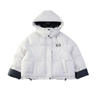 女童加绒加厚棉衣连帽外套2025冬季新款时尚洋气女孩韩版潮酷棉服