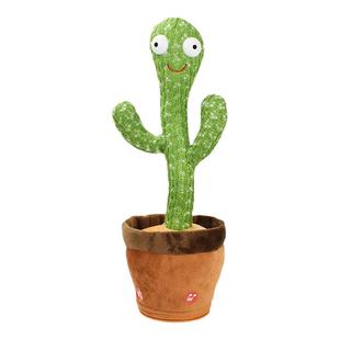 仙人掌学说话玩具妖娆花模仿人学舌会唱歌跳舞搞笑扭扭复读录音玩