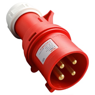 德力西航空工业插头插座3芯4三相电380v公母对接防水连接器16a32a