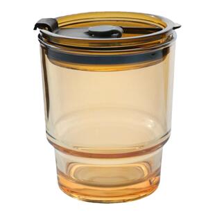 韩式高品质竹节杯咖啡杯高颜值便携带盖吸管玻璃杯水杯印花风杯子