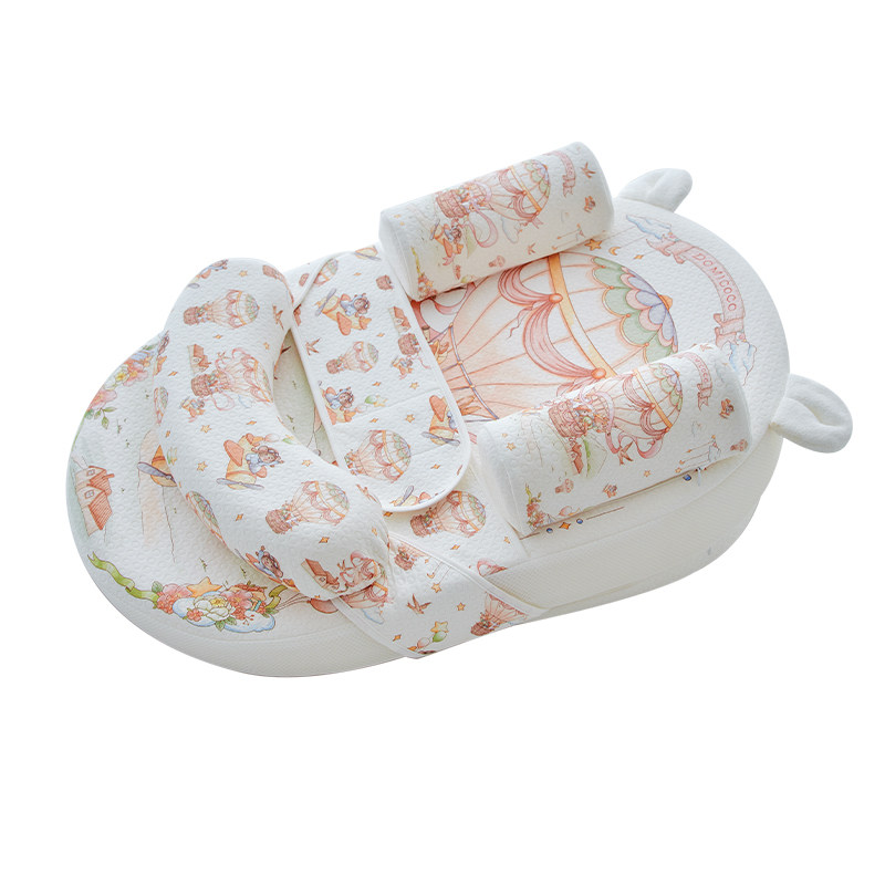 Domicoco防吐奶斜坡枕新生婴儿可调节宝宝斜坡垫床中床喂躺睡神器