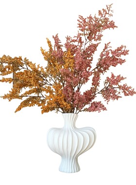 雾凇仿真花油画枯枝假花高级感绿植摆件室内客厅餐桌插花装饰花