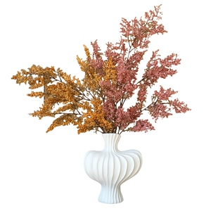 雾凇仿真花油画枯枝假花高级感绿植摆件室内客厅餐桌插花装饰花