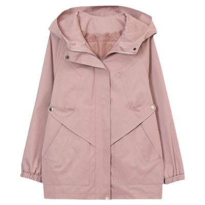 宽松大码休闲风衣外套女中年妈妈