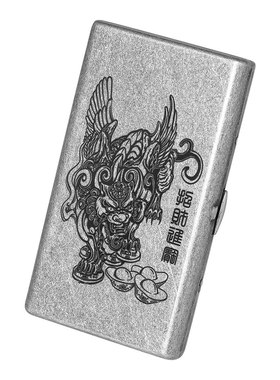 新款貔貅古银细支烟盒长款20支铜