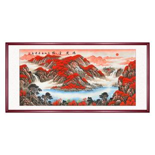 鸿运当头国画山水画手绘真迹客厅装饰画沙发背景墙壁画办公室挂画