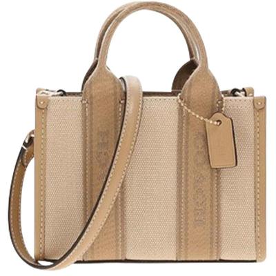 COACH/蔻驰新款女士帆布拼皮包