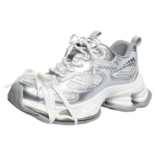 红蜻蜓银河老爹鞋女款2025秋季新款女鞋厚底增高小个子透气运动鞋