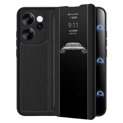 Reno15真皮磁吸翻盖手机壳适用于