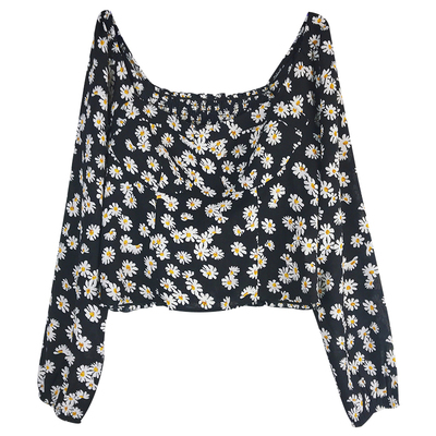 胖MM法式复古显瘦泡泡袖T恤